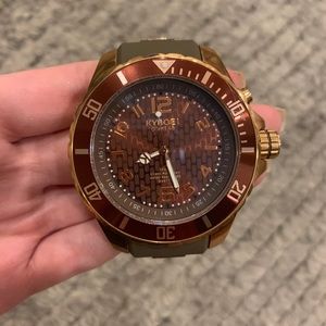 KYBOE! Army Green and Gold Large Face Watch